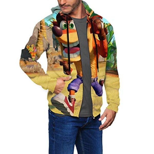 Crash Bandicoot Hoodies - Running Crash Bandicoot 3D Print Pullover Sweatshirt