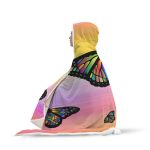 Crystal Butterflies Hooded Blanket - Multicolored Butterfly Blanket