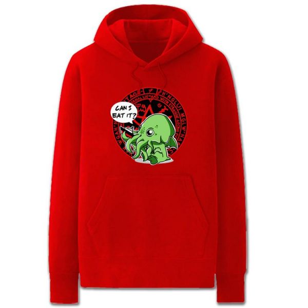 Cthulhu Hoodies - Solid Color Cthulhu Cute Cartoon Style Fleece Hoodie