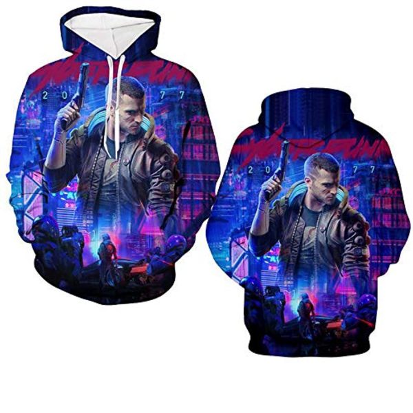 Cyberpunk 2077 Hoodie - 3D Print Unisex Patterned Pullover Sweatshirt