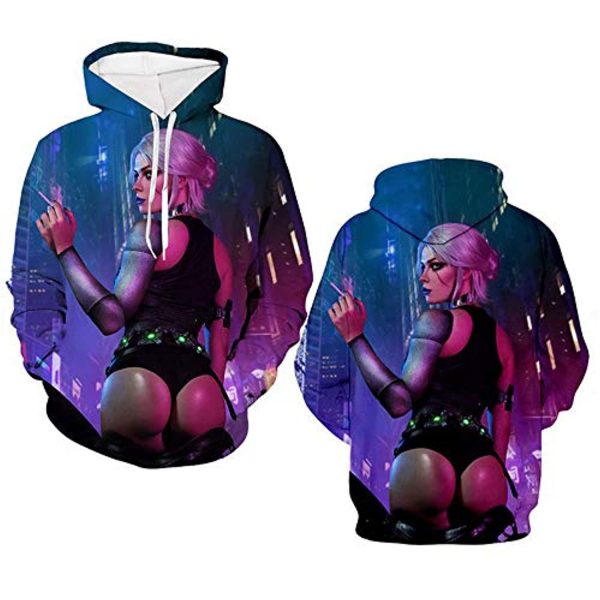 Cyberpunk 2077 Hoodie - 3D Print Unisex Patterned Pullover Sweatshirt