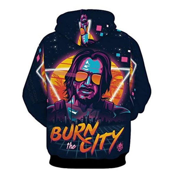 Cyberpunk 2077 Hoodie - Johnny Silverhand 3D Print Hooded Pullover