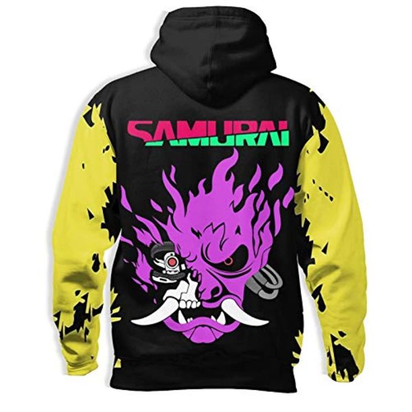 Cyberpunk 2077 Hoodie - Onicyborg Samurai 3D Print Hooded Pullover