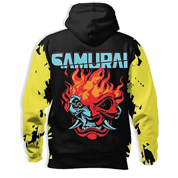 Cyberpunk 2077 Hoodie - Onicyborg Samurai 3D Print Hooded Pullover