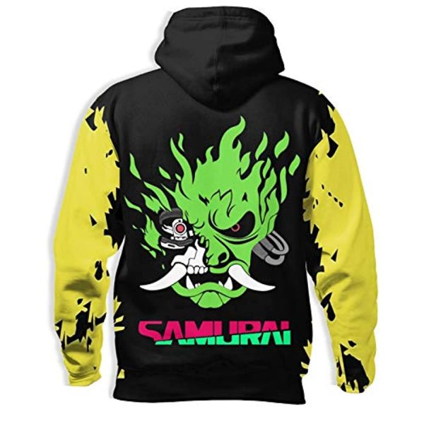 Cyberpunk 2077 Hoodie - Onicyborg Samurai 3D Print Hooded Pullover