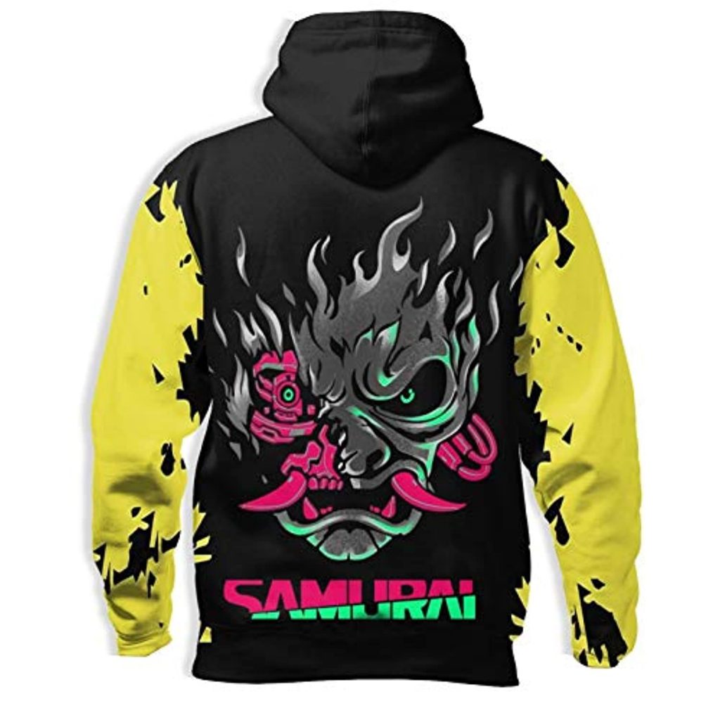 Cyberpunk 2077 Hoodie - Onicyborg Samurai 3D Print Hooded Pullover ...