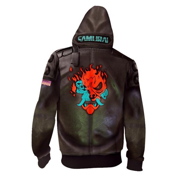 Cyberpunk 2077 Samurai Jacket Costume Zip-Up Hoodie