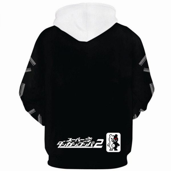 Danganronpa Monokuma Hoodies - Zip Up Black Hoodie