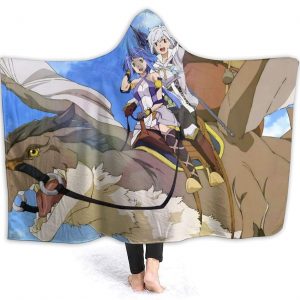 Danmachi Hooded Blanket - Anime Wearable Soft Throw Blanket