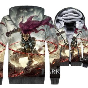 Darksiders Jackets - Darksiders Game Series Fury Flame Whip Super Cool 3D Fleece Jacket