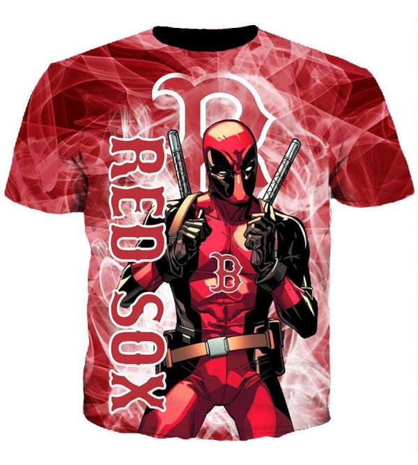 Deadpool Boston Red Sox - Pullover Red Hoodie