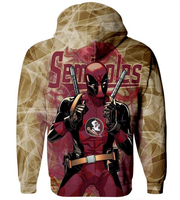Deadpool Florida State Seminoles Hoodies - Pullover Yellow Hoodie
