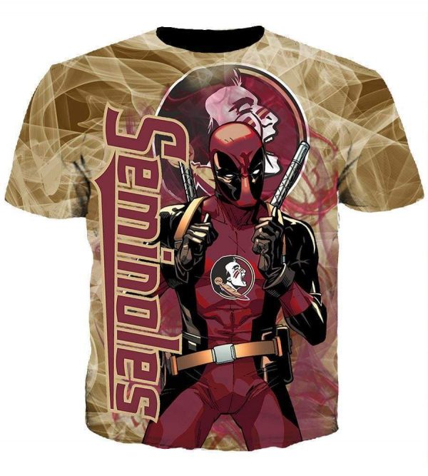 Deadpool Florida State Seminoles Hoodies - Pullover Yellow Hoodie