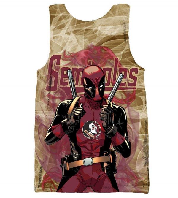 Deadpool Florida State Seminoles Hoodies - Pullover Yellow Hoodie