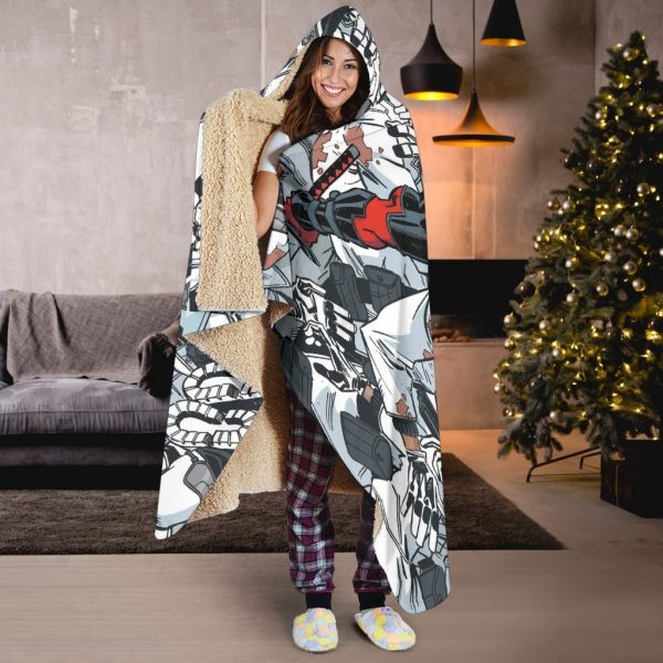 Deadpool Hooded Blanket - Fighting Grey Blanket