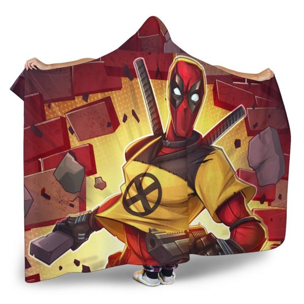 Deadpool Hooded Blanket - Sex Yellow Top Wear Blanket