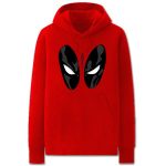 Deadpool Hoodies - Cute Solid Color Deadpool Eye Cartoon Style Fleece Hoodie