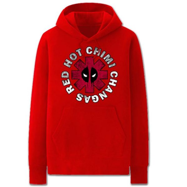 Deadpool Hoodies - Solid Color Super Hero Deadpool Icon Super Cool Fleece Hoodie