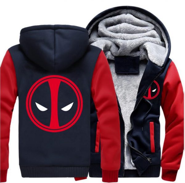 Deadpool Jackets - Solid Color Deadpool Movie Series Deadpool Fleece Jacket