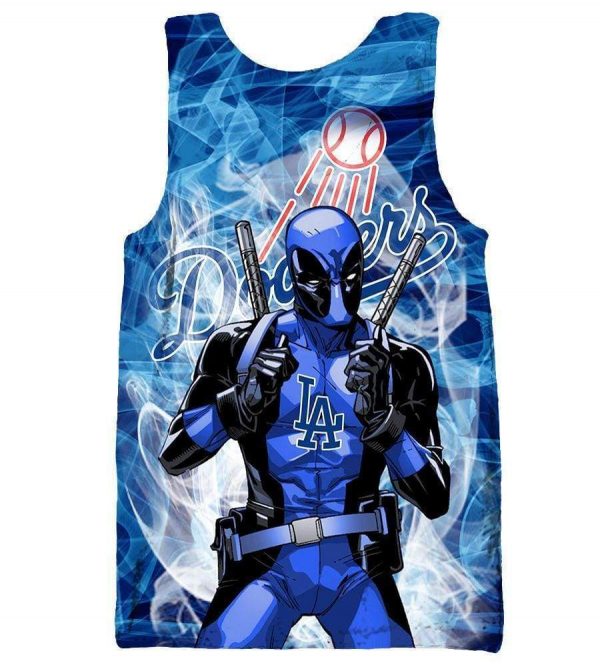 Deadpool Los Angeles Dodgers Hoodies - Pullover Blue Hoodie