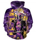 Deadpool  lsu Tigers Hoodies - Pullover Purple Hoodie