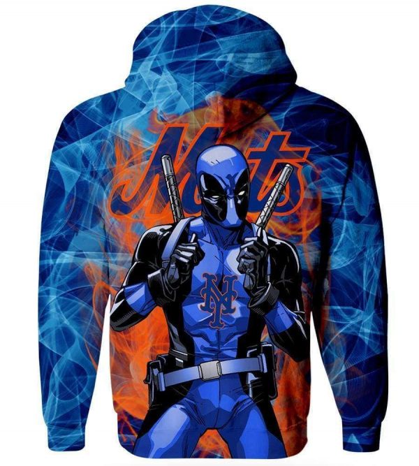 Deadpool New York Mets Hoodies - Pullover Orange Hoodie