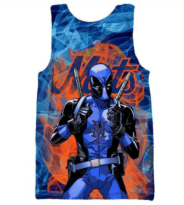 Deadpool New York Mets Hoodies - Pullover Orange Hoodie