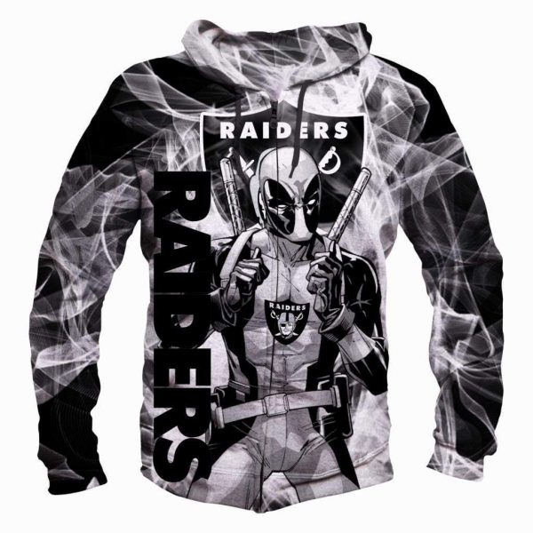 Deadpool Okland Raiders Hoodies - Pullover Black Hoodie