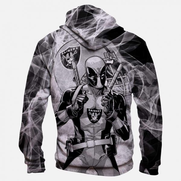 Deadpool Okland Raiders Hoodies - Pullover Black Hoodie