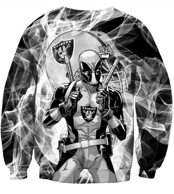 Deadpool Okland Raiders Hoodies - Pullover Black Hoodie