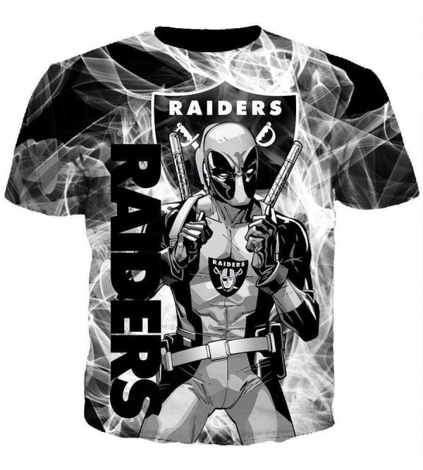 Deadpool Okland Raiders Hoodies - Pullover Black Hoodie