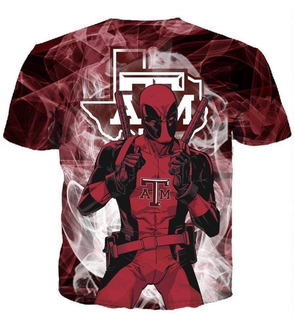 Deadpool Texas A&M Aggies Hoodies - Pullover Deep Red Hoodie