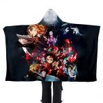 Demon Slayer 3D Printed Flannel Hooded Blanket
