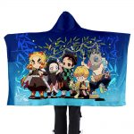 Demon Slayer 3D Printed Flannel Hooded Blanket