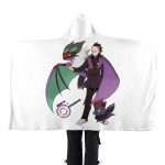 Demon Slayer x Pokemon Go Flannel Hooded Blanket