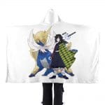 Demon Slayer x Pokemon Go Flannel Hooded Blanket