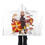 Demon Slayer x Pokemon Go Flannel Hooded Blanket