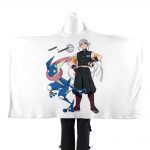 Demon Slayer x Pokemon Go Flannel Hooded Blanket