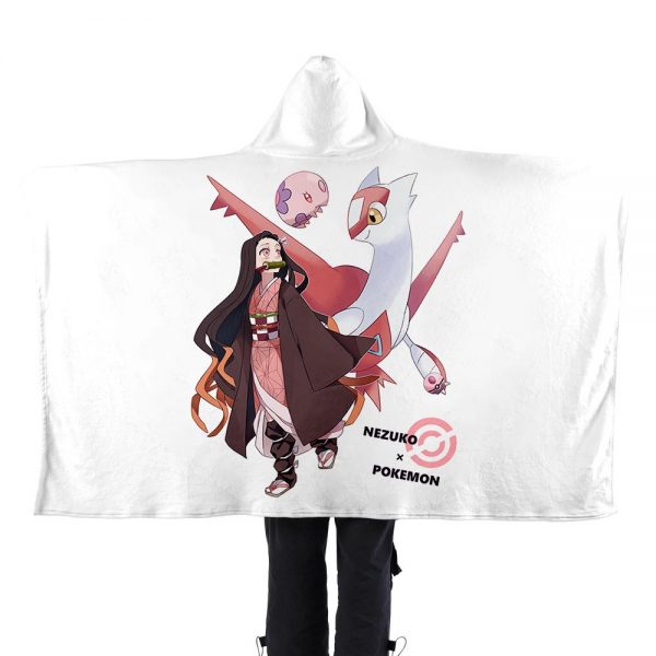 Demon Slayer x Pokemon Go Hooded Blanket