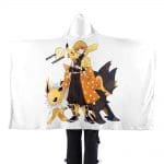 Demon Slayer x Pokemon Go Hooded Blanket