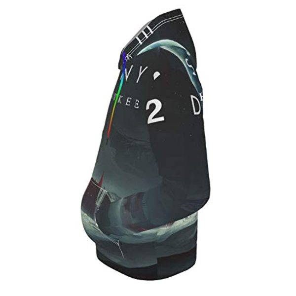 Destiny 2 Hoodies - Destiny 2 Forsaken 3D Print Grey Pullover Drawstring Hoodie