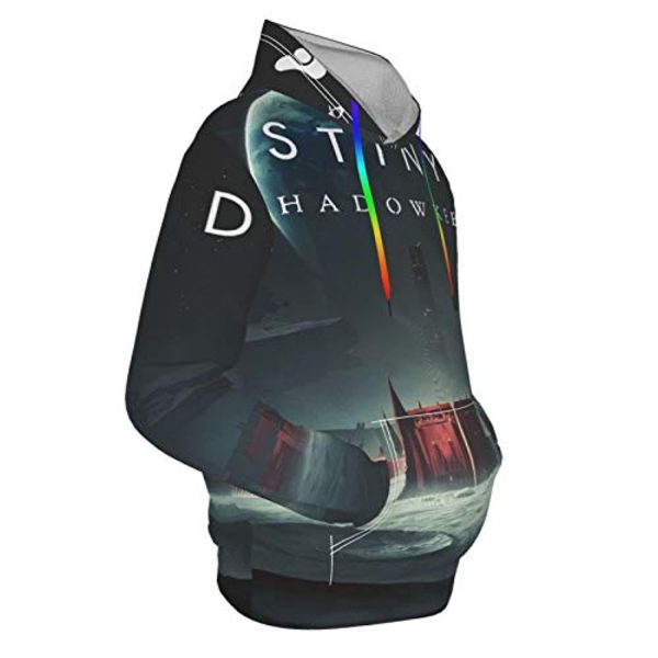 Destiny 2 Hoodies - Destiny 2 Forsaken 3D Print Grey Pullover Drawstring Hoodie