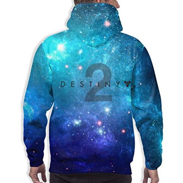 Destiny 2 Hoodies - Destiny 2 Forsaken Blue Starry Pullover Drawstring Hoodie