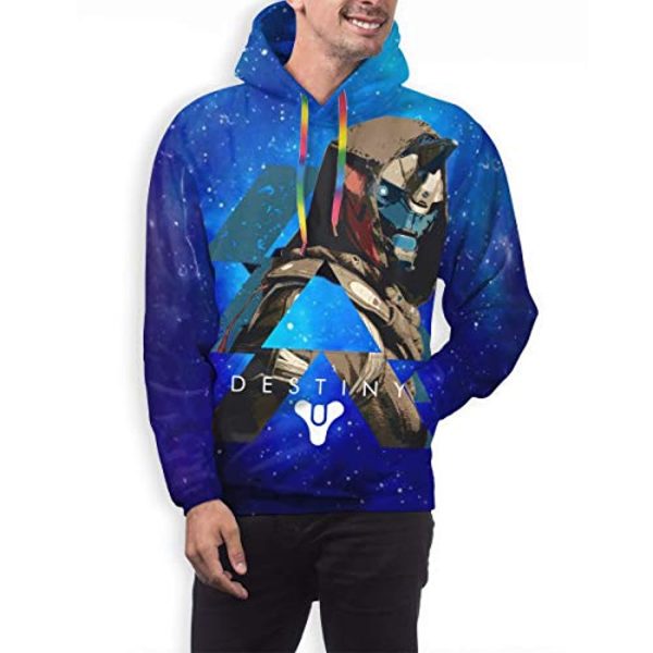 Destiny 2 Hoodies - Destiny 2 Forsaken Cayde 6 Blue Pullover Drawstring Hoodie