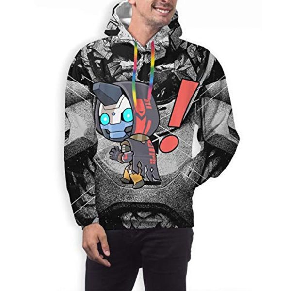 Destiny 2 Hoodies - Destiny 2 Forsaken Cayde 6 Cartoon Funny 3D Print Pullover Drawstring Hoodie