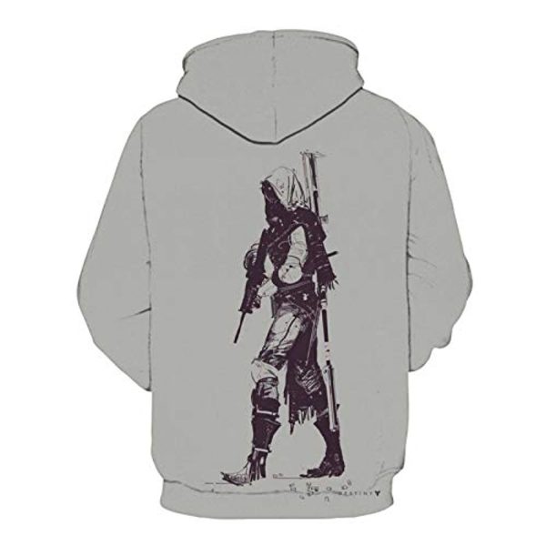 Destiny 2 Hoodies - Destiny 2 Forsaken Cayde 6 Grey 3D Print Pullover Drawstring Hoodie