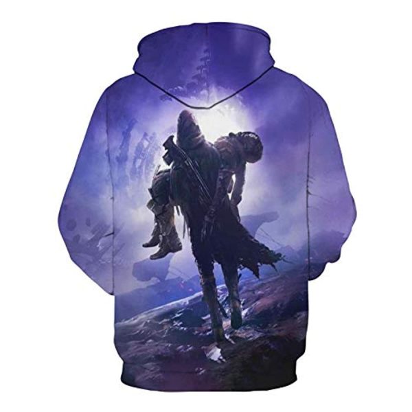Destiny 2 Hoodies - Destiny 2 Forsaken Cayde 6 Purple 3D Print Pullover Drawstring Hoodie