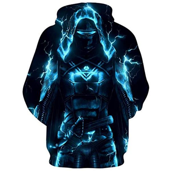 Destiny 2 Hoodies - Destiny 2 Forsaken Dark 3D Print Pullover Drawstring Hoodie