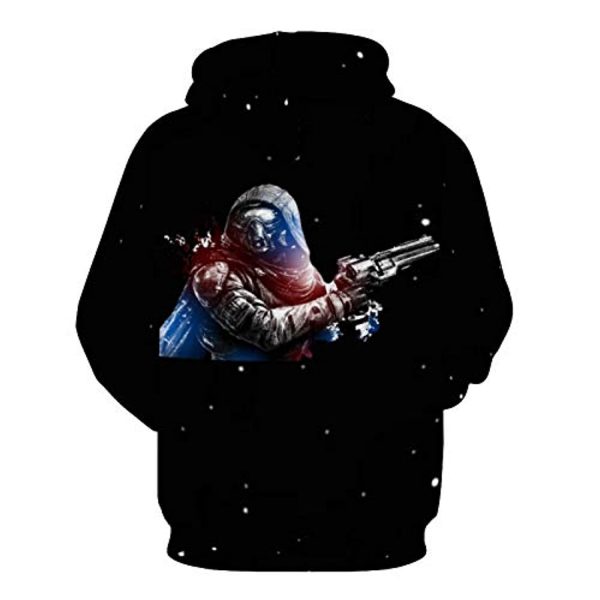 Destiny 2 Hoodies - Destiny 2 Forsaken Hunter Black 3D Print Pullover Drawstring Hoodie