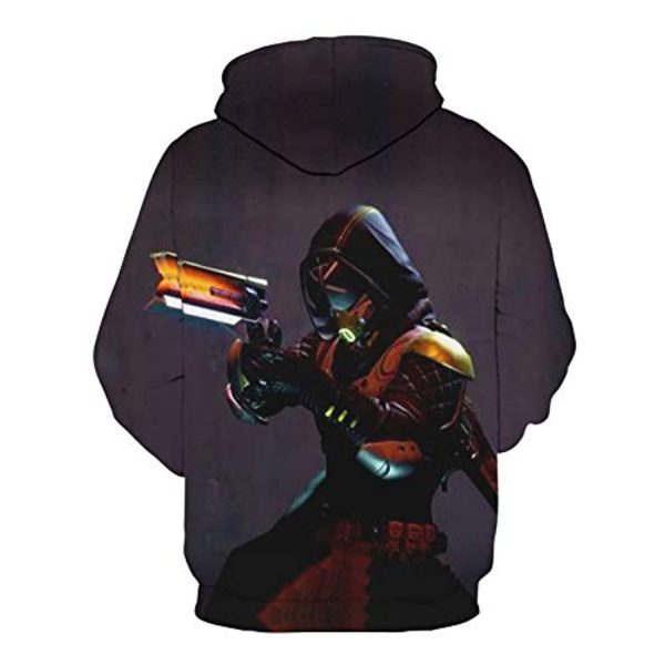 Destiny 2 Hoodies - Destiny 2 Forsaken Hunter Brown 3D Print Pullover Drawstring Hoodie